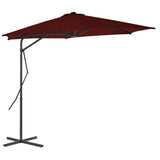 Vidaxl Parasol con palo in acciaio 300x230 cm Bordeaux rosso