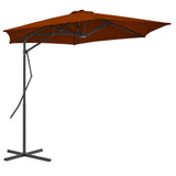 Vidaxl parasol avec poteau en acier 300x230 cm en terre cuite -colored