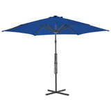 Vidaxl Parasol with steel pole 300x230 cm blue