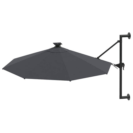 Parasol mural vidaxl avec LEDS 300 cm anthracite -colored