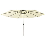 Vidaxl Parasol with LED lighting 400 cm sand-colored