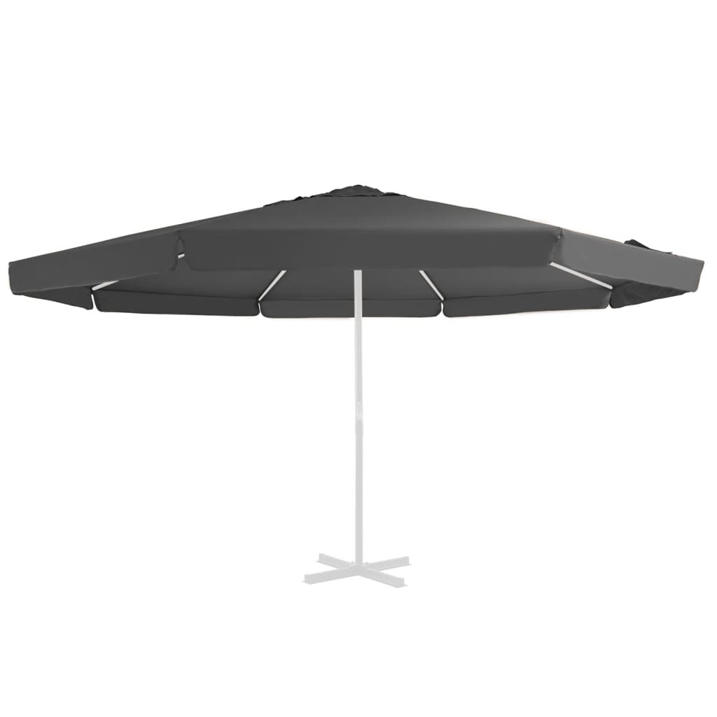 Tissu de remplacement Vidaxl pour parasol 515 cm anthracite -colored