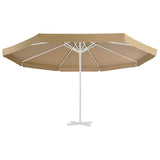 Tissu de remplacement Vidaxl pour parasol 515 cm taupe