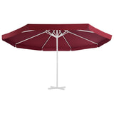 Tela de reemplazo de Vidaxl para Parasol 500 cm Burdeos rojo