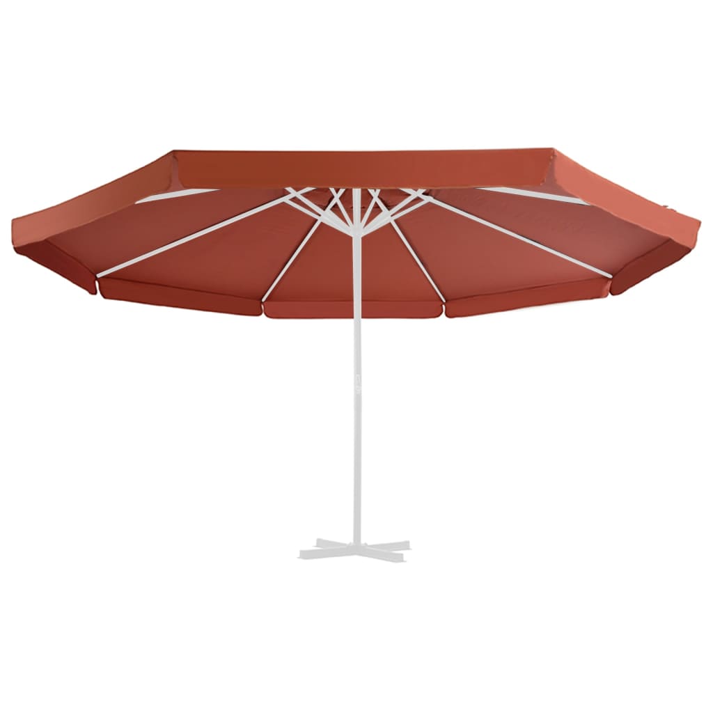 Vidaxl nadomestna krpa za parasol 500 cm terakota -obarvana