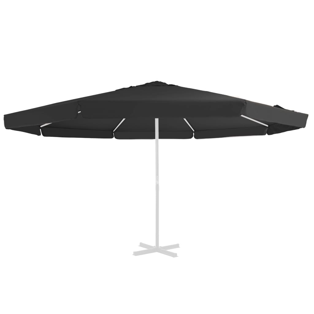 Tela de reemplazo de Vidaxl para Parasol 500 cm Negro