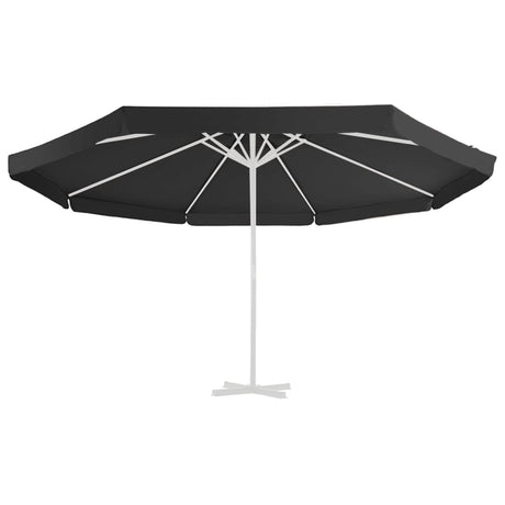 Tissu de remplacement Vidaxl pour parasol 515 cm noir