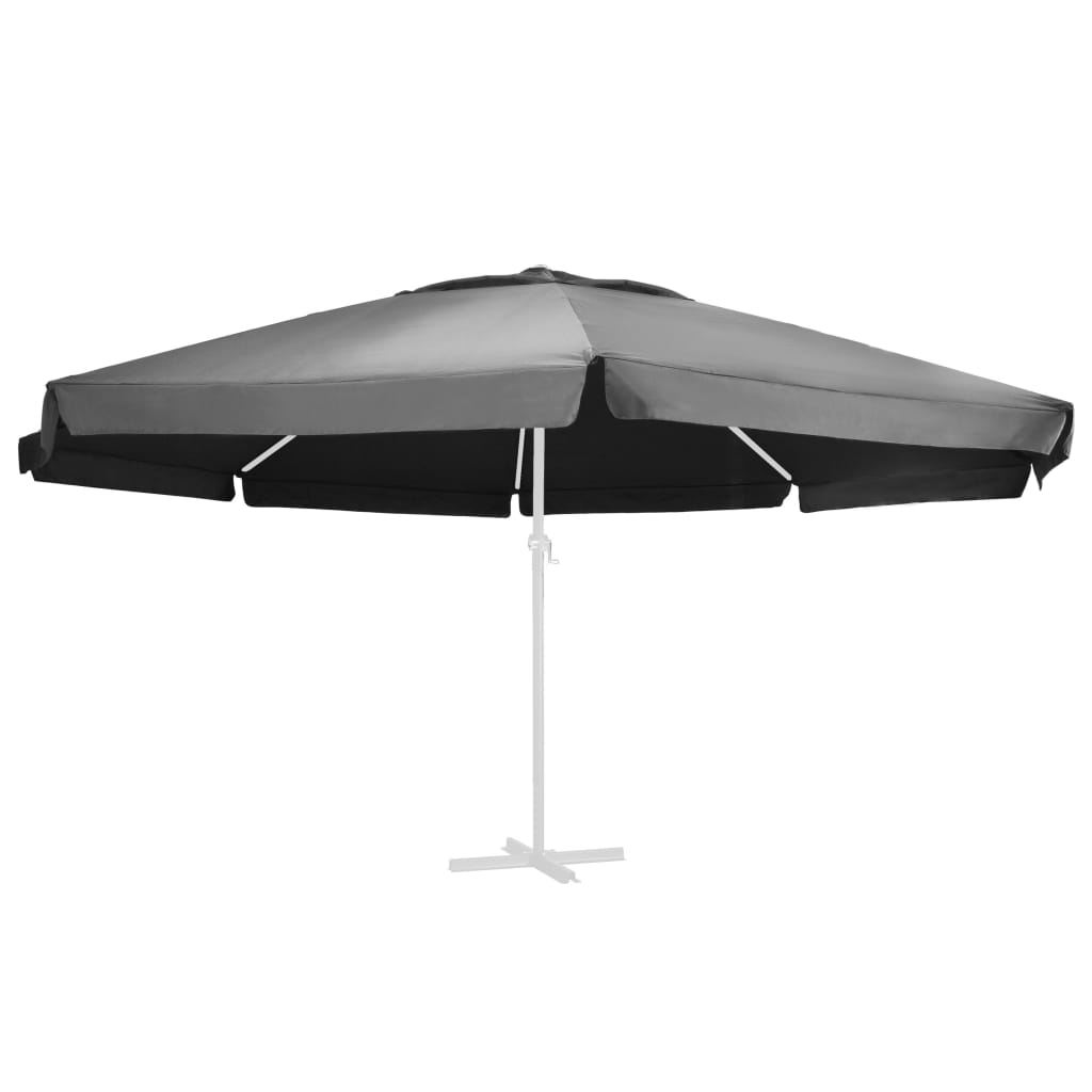 VIDAXL nadomestna krpa za antracit za parasol 600 cm -obarvana