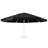 Vidaxl nadomestna krpa za parasol 600 cm črna