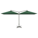 Vidaxl Parasol Doppel mit Stahlpol 600x300 cm Grün