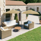 Vidaxl Parasol Double with steel pole 600x300 cm Taupe