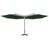 Vidaxl Parasol Doppel mit Stahlpol 600 cm Grün