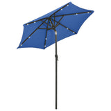 Vidaxl -parasol med LED -belysning 200x211 cm aluminium Azure Blue