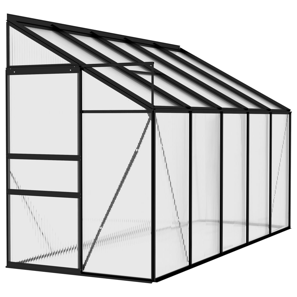 Vidaxl Greenhouse 6,23 m³ antracitu hliníku