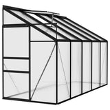 Vidaxl Greenhouse 6,23 m³ antracitu hliníku