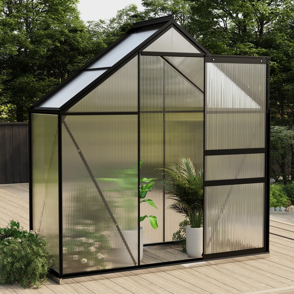 Serre de jardin Vidaxl 1,33 m² aluminium anthracite