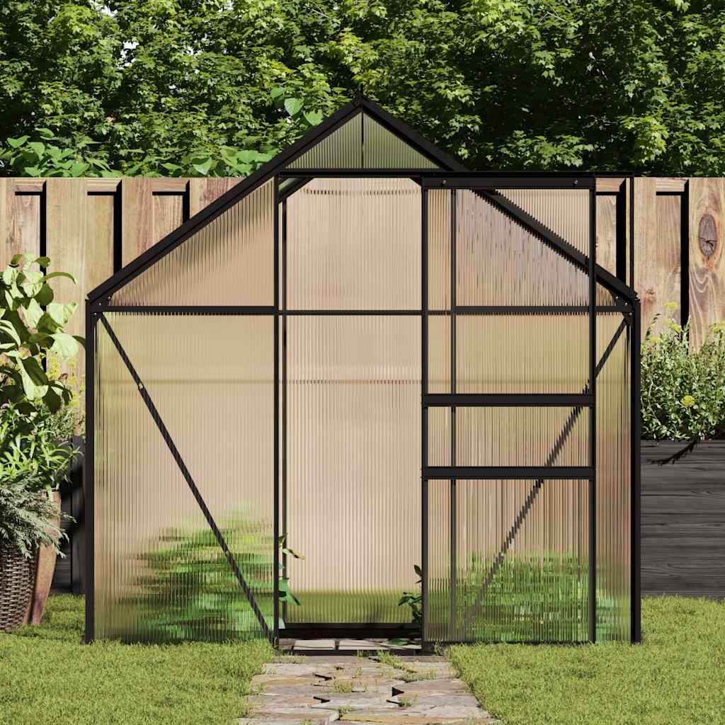 Serre de jardin Vidaxl 2,47 m³ aluminium anthracite