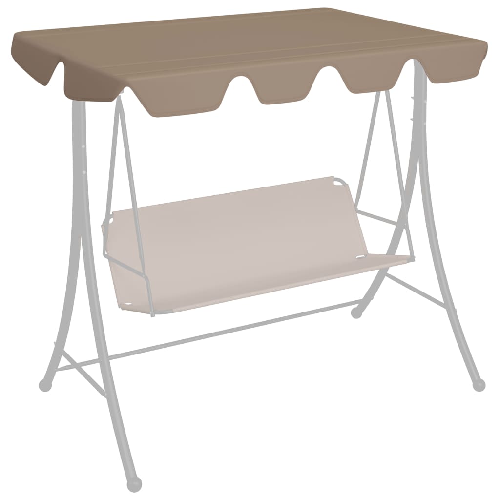 Vidaxl Slip de remplacement pour le banc de swing 188 168x145 110 cm taupe