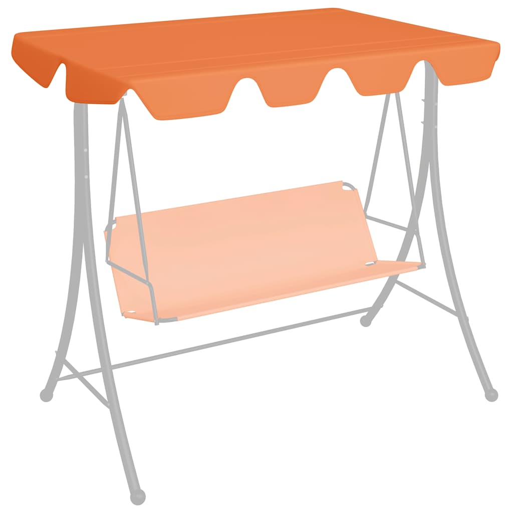 Slip de remplacement de Vidaxl pour le banc de swing 188 168x145 110 cm orange