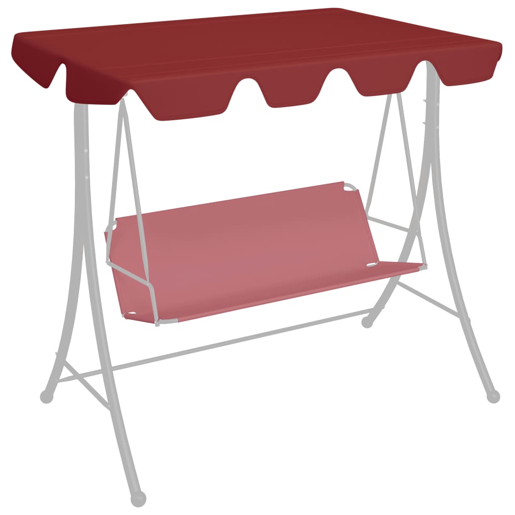 Slip de reemplazo de Vidaxl para el banco de swing 188 168x145 110 cm de vino rojo