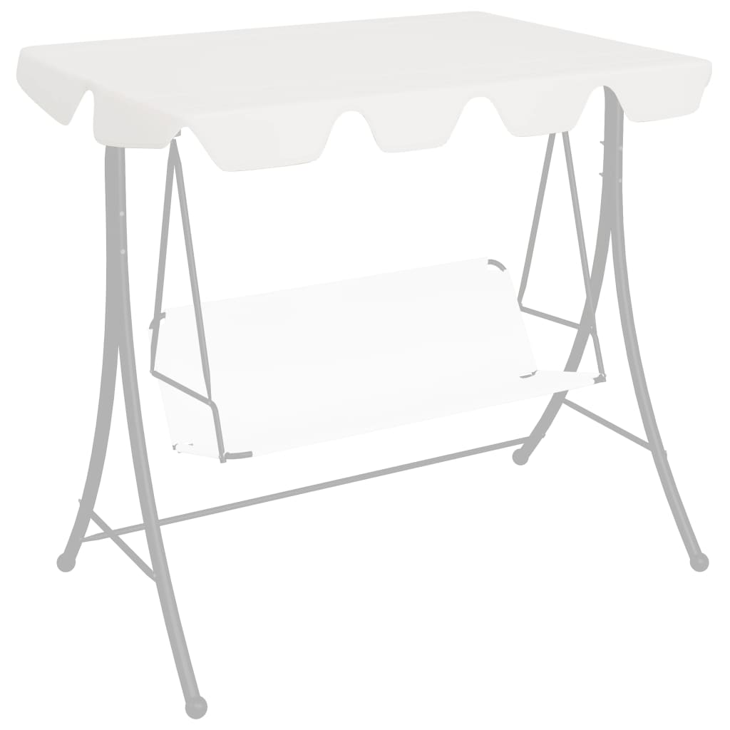 Vidaxl Slip de remplacement pour le banc de swing 188 168x145 110 cm blanc