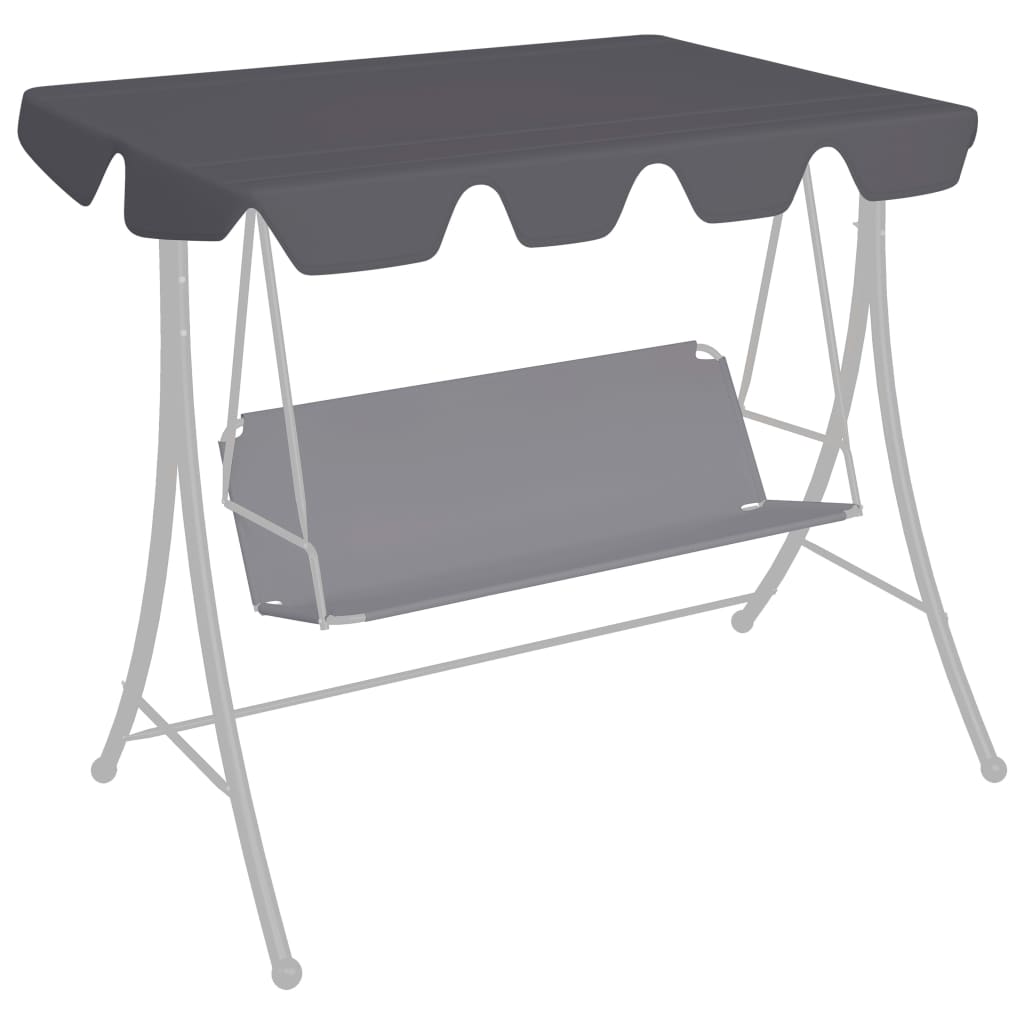 Vidaxl erstatningsslip for swing Bench 150 130x105 70 cm Anthracite