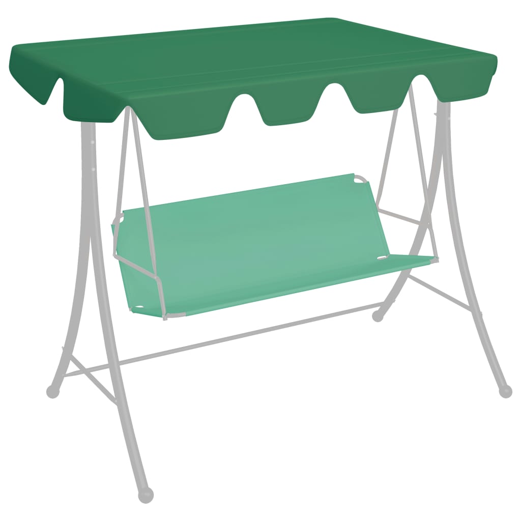 VidaXL replacement slip for swing bench 150 130x105 70 cm green