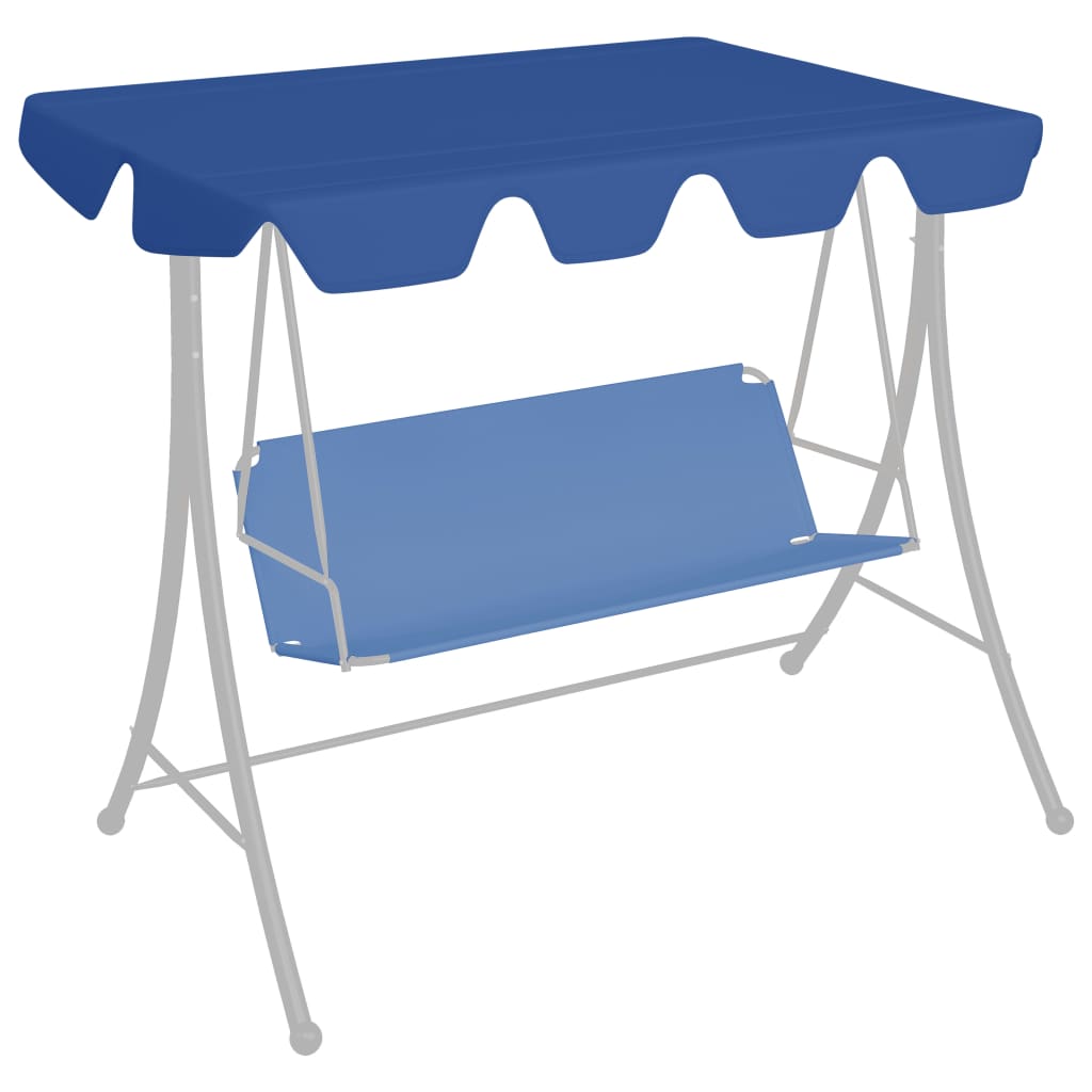 Vidaxl Slip de remplacement pour le banc de swing 150 130x105 70 cm bleu