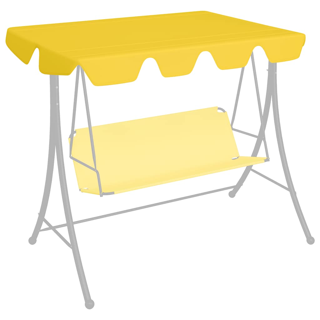 Vidaxl Slip de remplacement pour le banc de swing 150 130x105 70 cm jaune