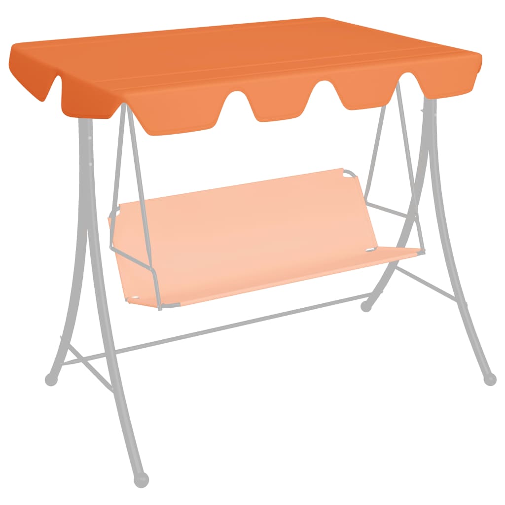 Vidaxl nadomestni spodrsljaj za gugalnico 150 130x105 70 cm oranžna