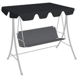 Vidaxl Slip de remplacement pour le banc de swing 150 130x105 70 cm noir