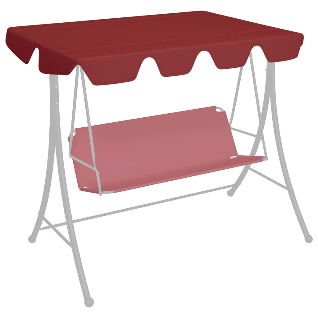 Slip de reemplazo de Vidaxl para el banco de swing 150 130x105 70 cm de vino rojo