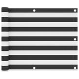 Écran de balcon Vidaxl 75x600 cm Oxford tissu anthracite et blanc