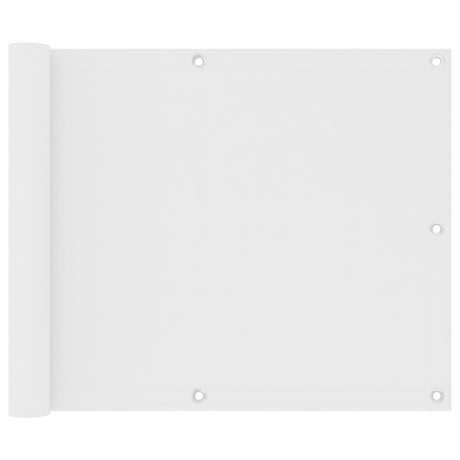 Écran de balcon Vidaxl 75x400 cm Oxford tissu blanc