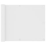 Écran de balcon Vidaxl 75x600 cm Oxford tissu blanc