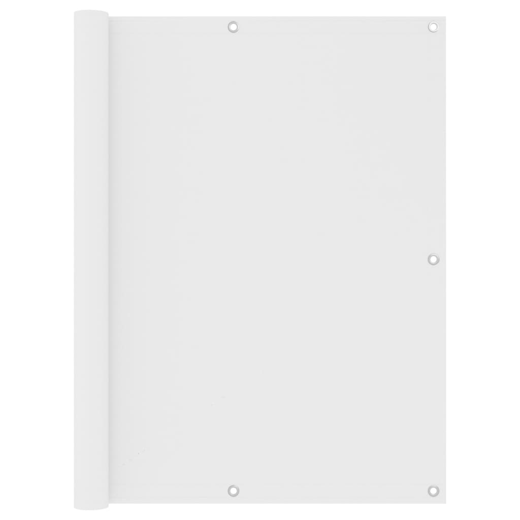 Écran de balcon Vidaxl 120x600 cm Oxford tissu blanc