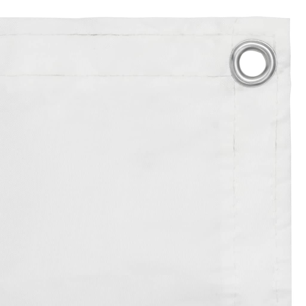 Écran de balcon Vidaxl 120x600 cm Oxford tissu blanc