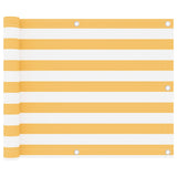 Vidaxx paravent de balcon 75x500 cm tissu oxford blanc et jaune
