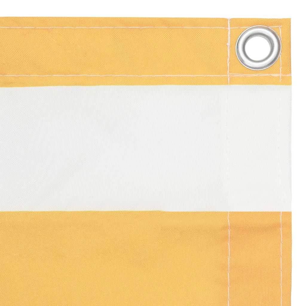 Vidaxx paravent de balcon 75x500 cm tissu oxford blanc et jaune