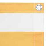 Écran de balcon Vidaxl 120x500 cm Oxford tissu blanc et jaune