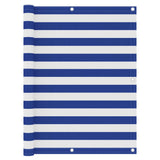 Écran de balcon Vidaxl 120x400 cm Oxford tissu blanc et bleu