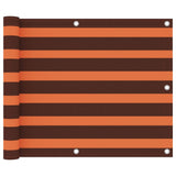 Écran de balcon Vidaxl 75x400 cm Oxford tissu orange et marron