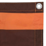 Écran de balcon Vidaxl 75x400 cm Oxford tissu orange et marron