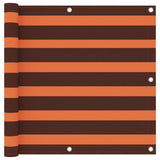 Écran de balcon de Vidaxl 90x300 cm Oxford tissu orange et marron