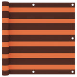 Écran de balcon de Vidaxl 90x400 cm Oxford Fabric Orange and Brown
