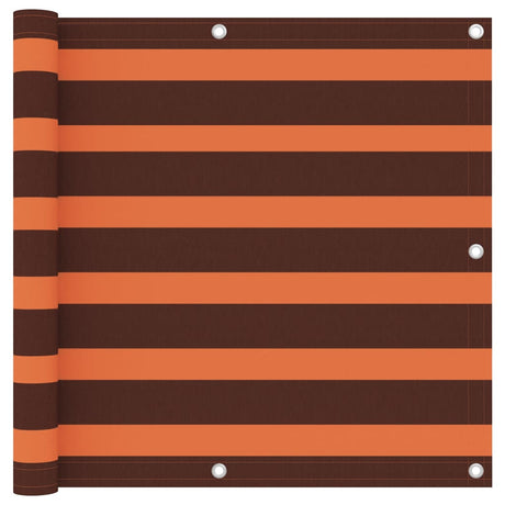 Écran de balcon de Vidaxl 90x400 cm Oxford Fabric Orange and Brown