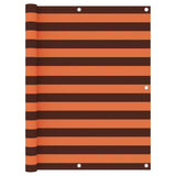 Écran de balcon Vidaxl 120x400 cm Oxford Fabric Orange and Brown