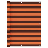 Écran de balcon Vidaxl 125x500 cm Oxford Fabric Orange and Brown