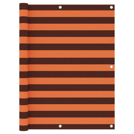 Écran de balcon Vidaxl 125x500 cm Oxford Fabric Orange and Brown