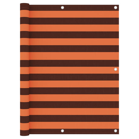 Écran de balcon Vidaxl 120x600 cm Oxford Fabric Orange and Brown